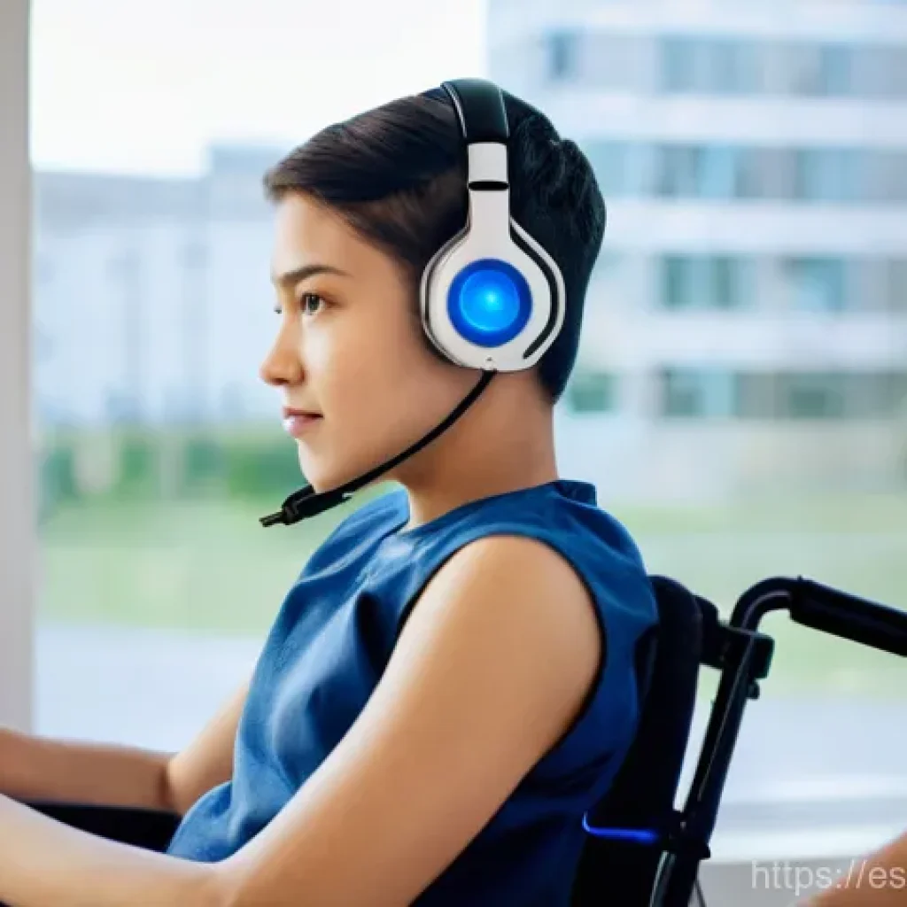 비침습적 뉴럴 인터페이스의 장단점 - **Prompt:** A hopeful young adult, possibly in their early twenties, with a warm and determined expr...