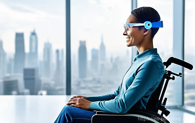 뉴럴 인터페이스의 시장 경쟁력 평가 - **Prompt:** A diverse adult wearing a sleek, non-invasive neuro-headset with subtle glowing indicato...